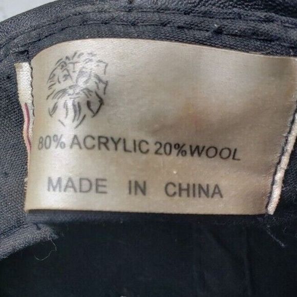 VINTAGE Black Leather Harley-Davidson Motor Cycles Patch Adjustable Hat Cap - Picture 8 of 11